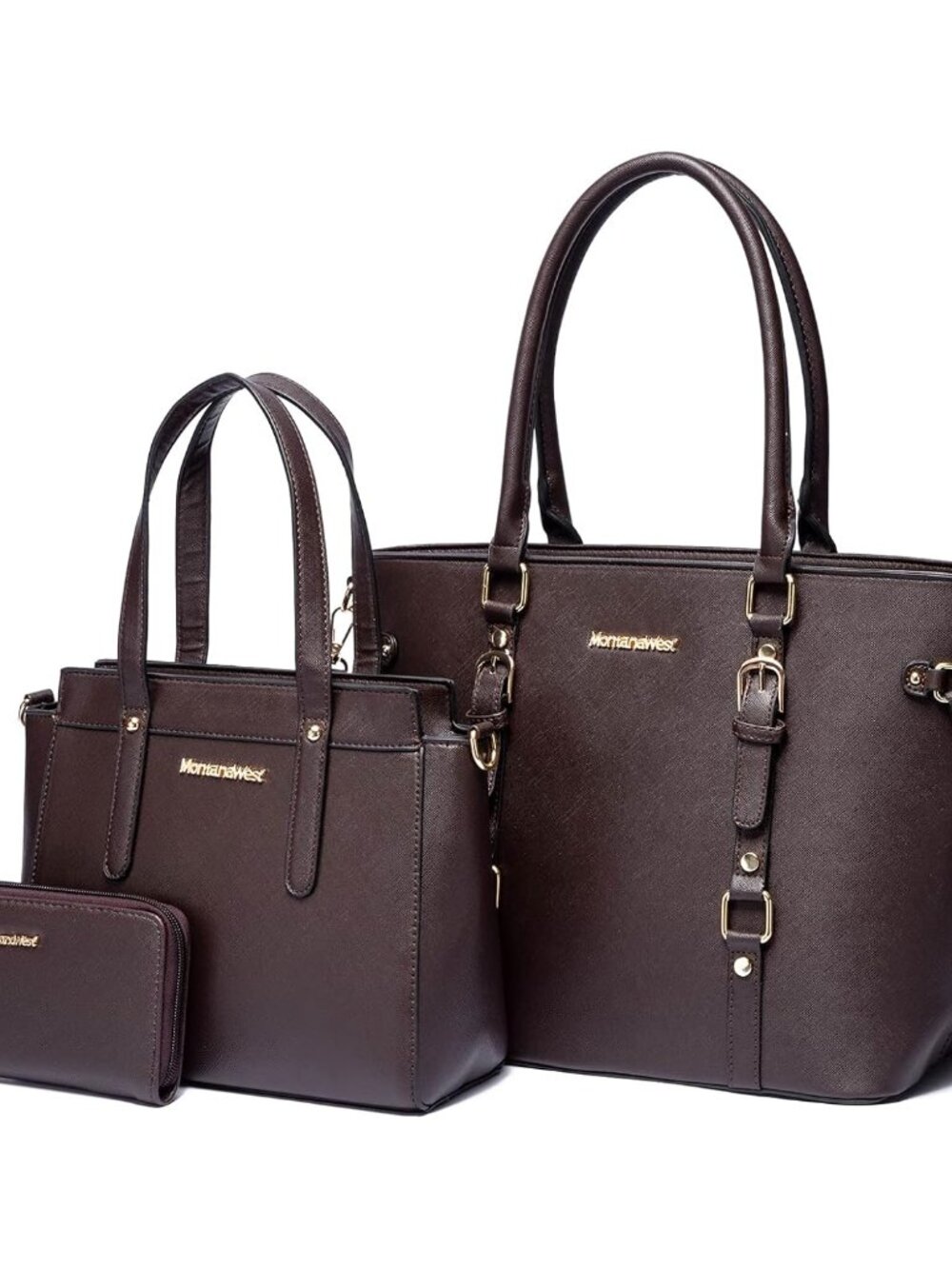 3PCS Purses for Women Tote Bag and Wallet Set Shoulder Satchel Handbags